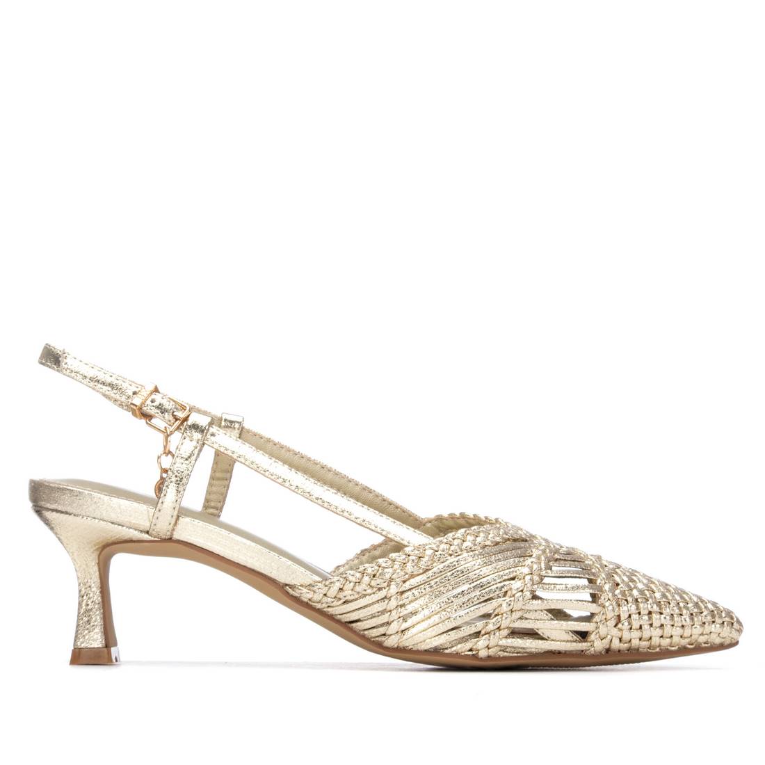 XTI women's gold shoe with buckle