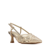 XTI women's gold shoe with buckle