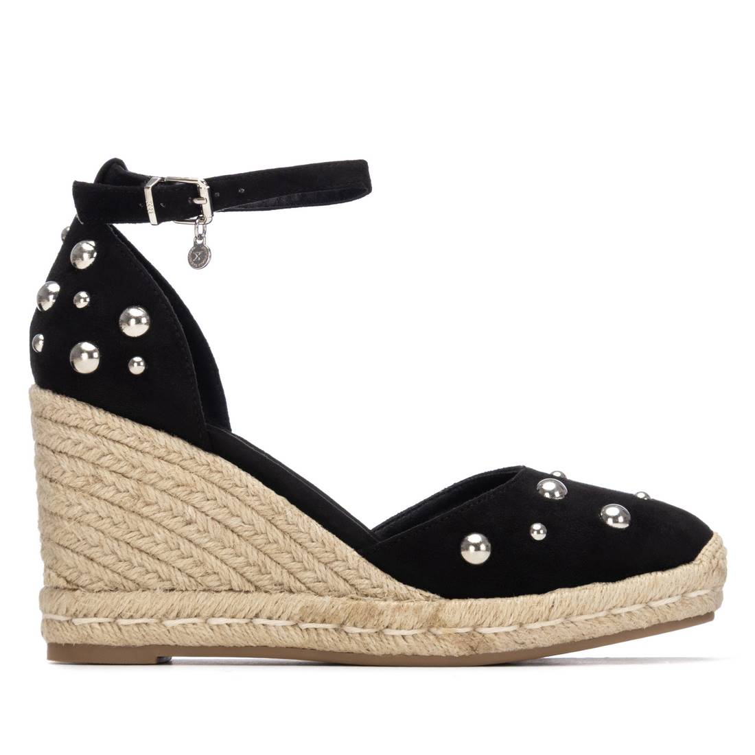 XTI women's black sandal with buckle