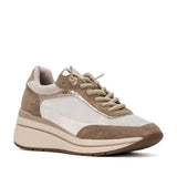 XTI Womens Wedge Trainer 146170 Beige