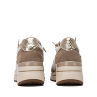 XTI Womens Wedge Trainer 146170 Beige