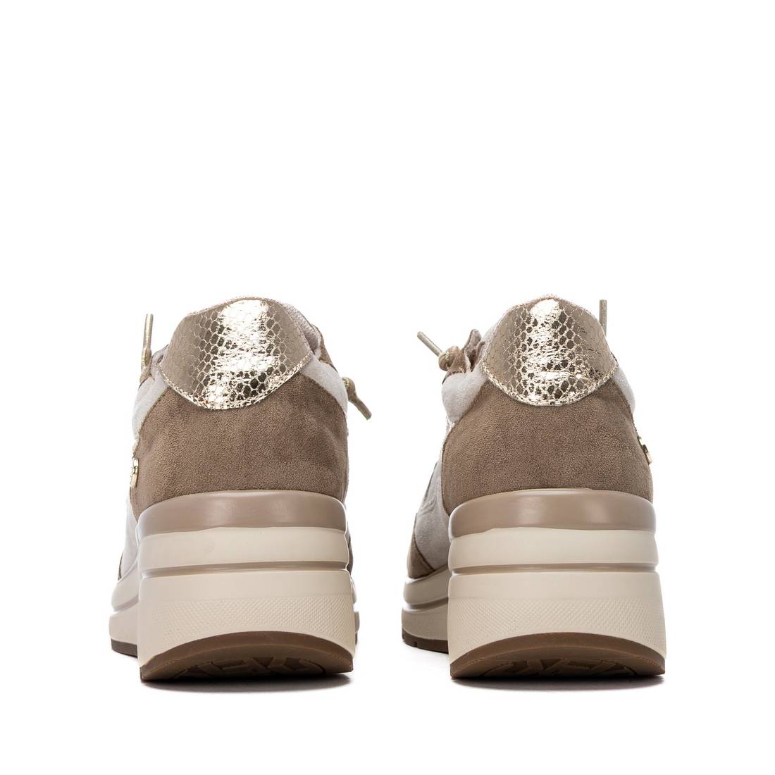 XTI Womens Wedge Trainer 146170 Beige