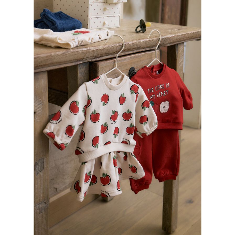 Mayoral Girls Top, Skirt &amp; Jogger 4 Piece Set 2630 Cherry