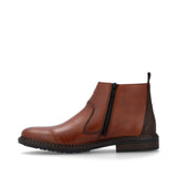 Rieker men's brown leather boot with zip