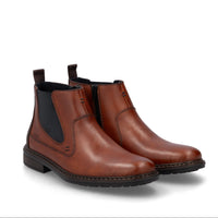 Rieker men's brown leather boot with zip