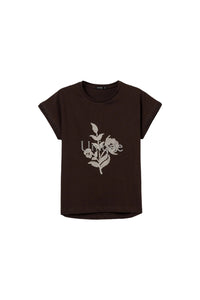 Tiffosi Womens Tamanho T-Shirt Chocolate Brown