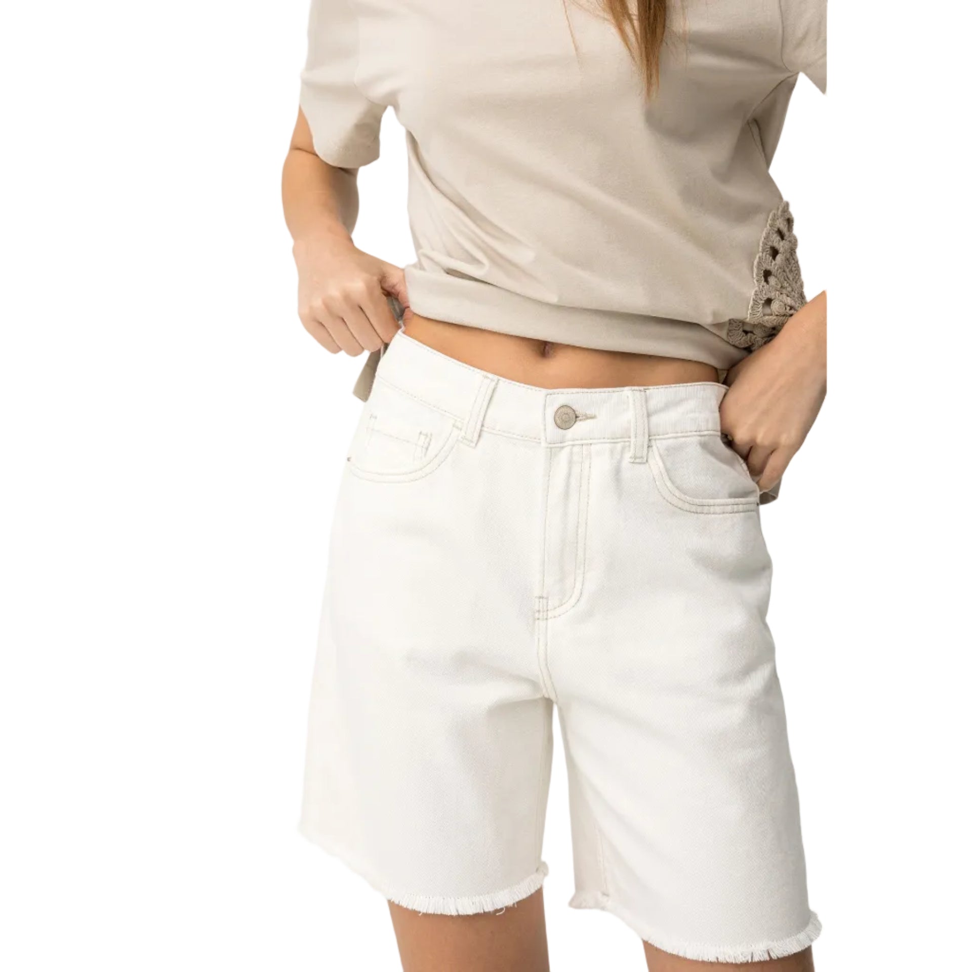 Tiffosi Womens Benny Shorts Star White