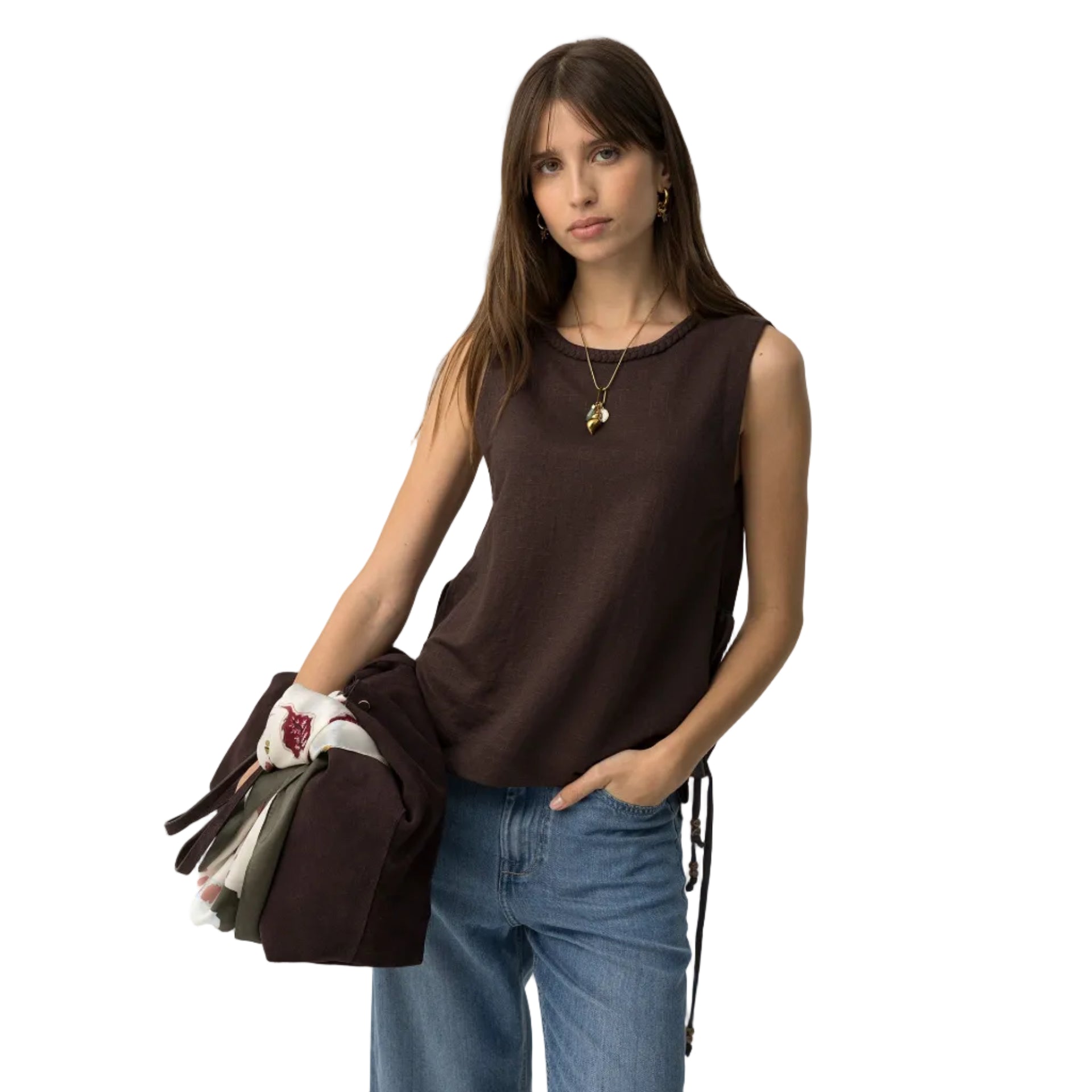 Tiffosi Womens Bresha Top Chocolate Brown