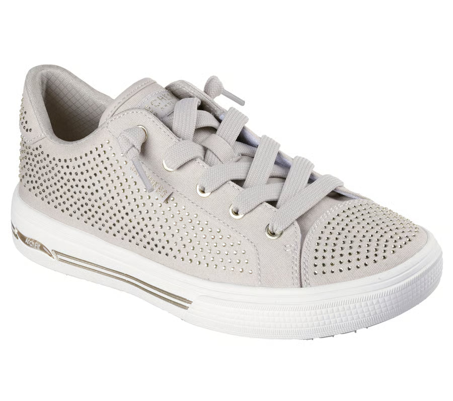Skechers Womens Trainer Arch Fit Arcade Gem Steps 177221 Taupe/Gold