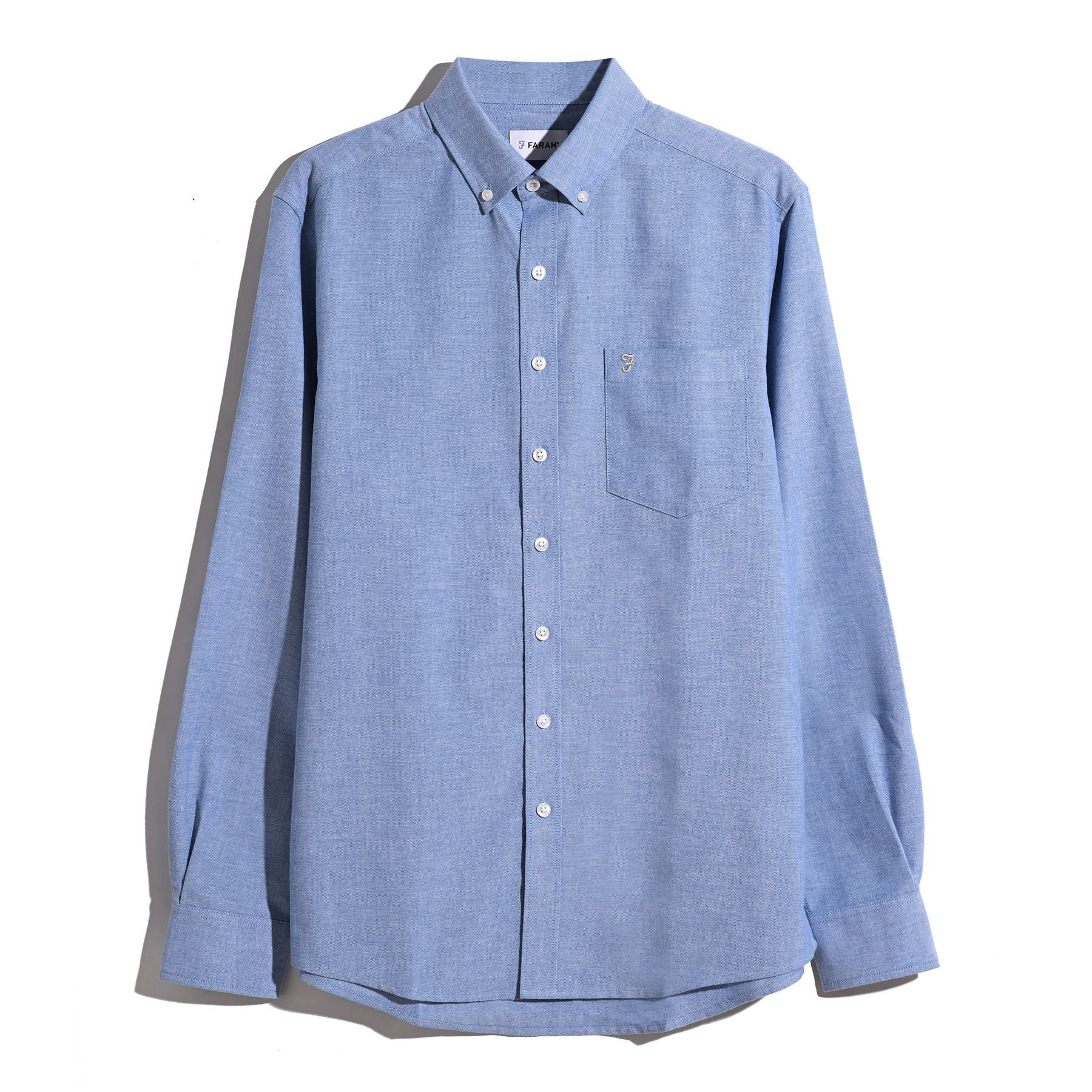 Farah Wilkins men's regatta blue long-sleeve shirt