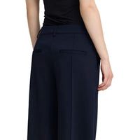 Ichi Womens Kate Sus Office Wide Trousers Total Eclipse