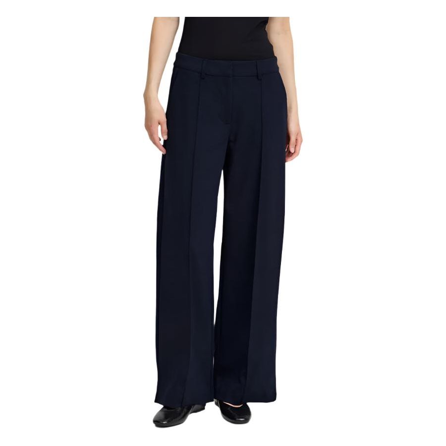Ichi Womens Kate Sus Office Wide Trousers Total Eclipse