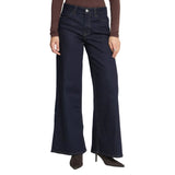 Ichi Womens Jean IHTwiggy Wide Denim Dark Authentic Blue