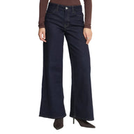 Ichi Womens Jean IHTwiggy Wide Denim Dark Authentic Blue