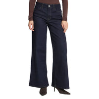 Ichi Womens Jean IHTwiggy Wide Denim Dark Authentic Blue
