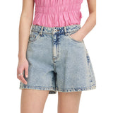 Ichi Womens Ihaveny Shorts Light Blue Bleached