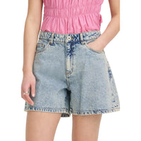 Ichi Womens Ihaveny Shorts Light Blue Bleached