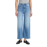 Ichi Womens Ihtwiggy Cropped High Waist Jeans Light Blue