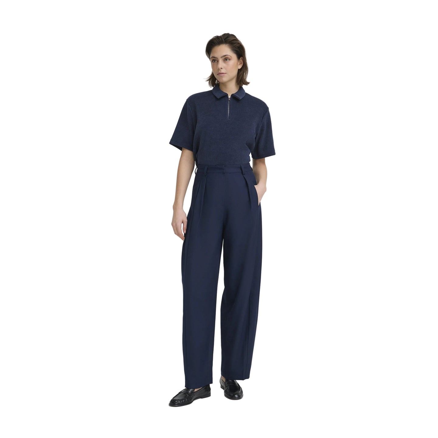 Ichi Women’s IHerina Trousers Dark Navy