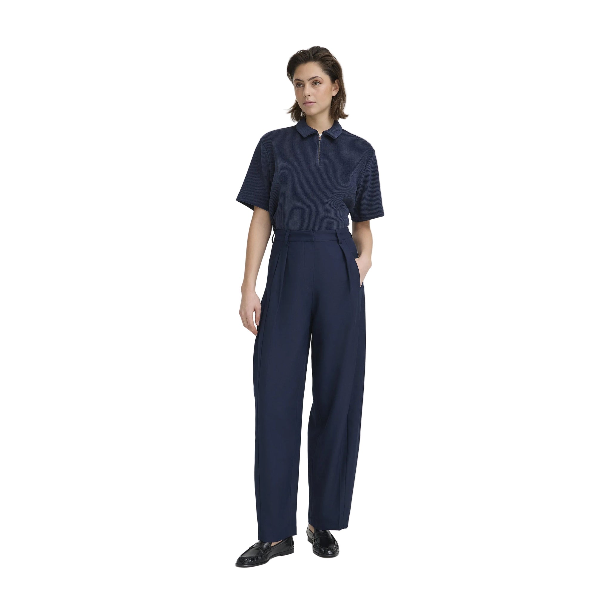 Ichi Women’s IHerina Trousers Dark Navy
