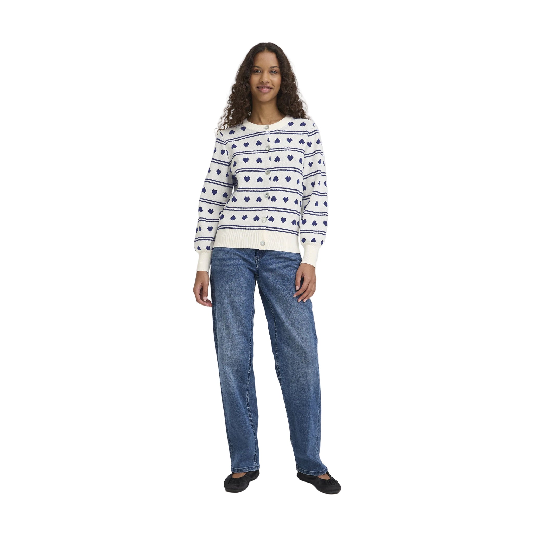 Ichi Women’s IHbrielle Cardigan Birch Blue