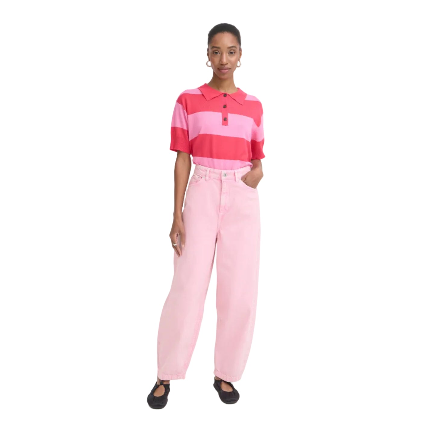 Ichi Womens Ihavena Jeans Cameo Pink