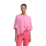 Ichi women's pink cotton t-shirt