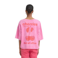 Ichi women's pink cotton t-shirt