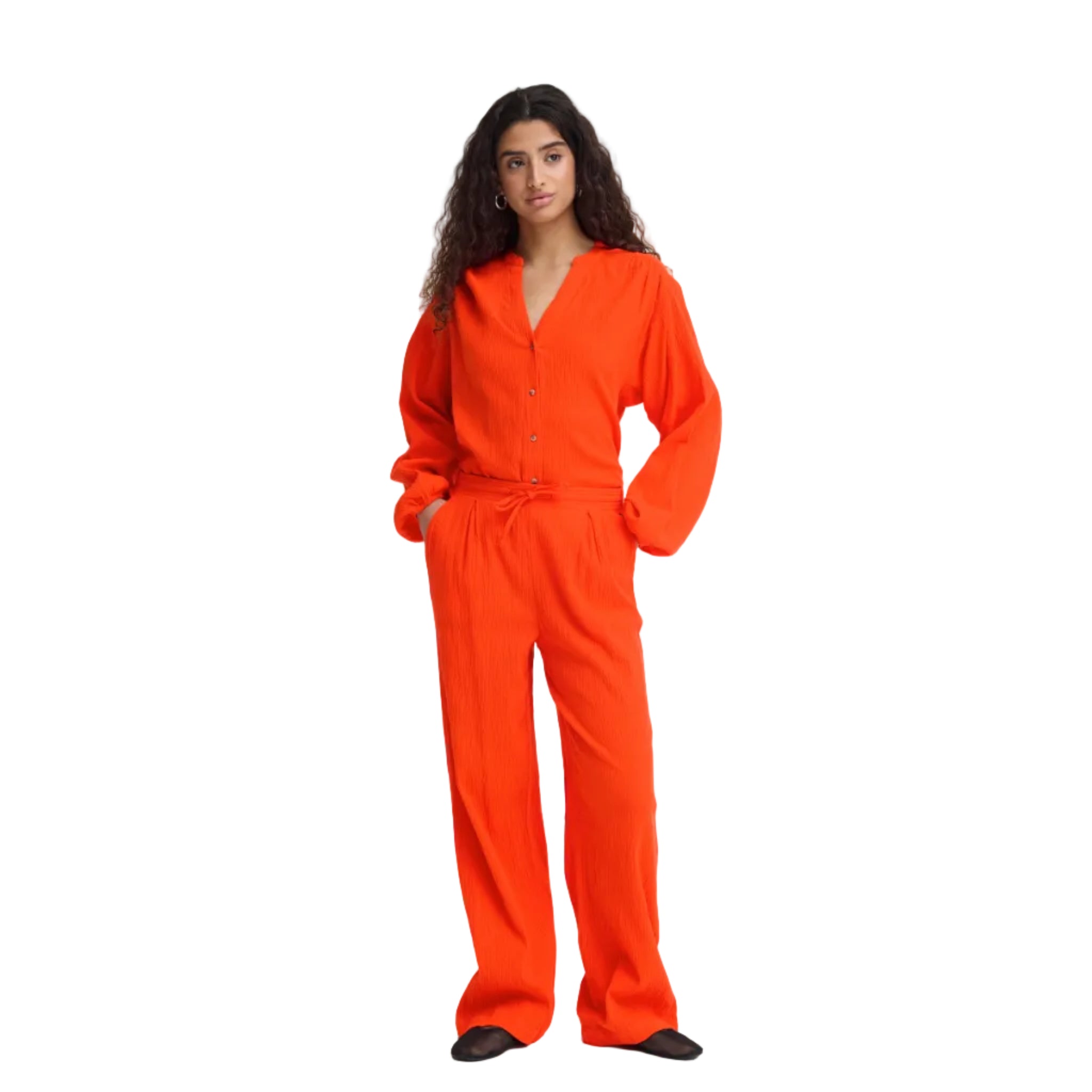 Ichi Womens Ihlifana Trousers Fiery Red