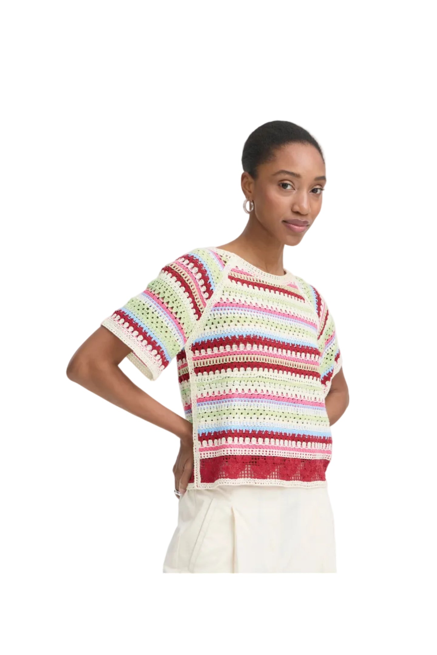 Ichi Womens Ihbandie Pullover Multicolour Stripe