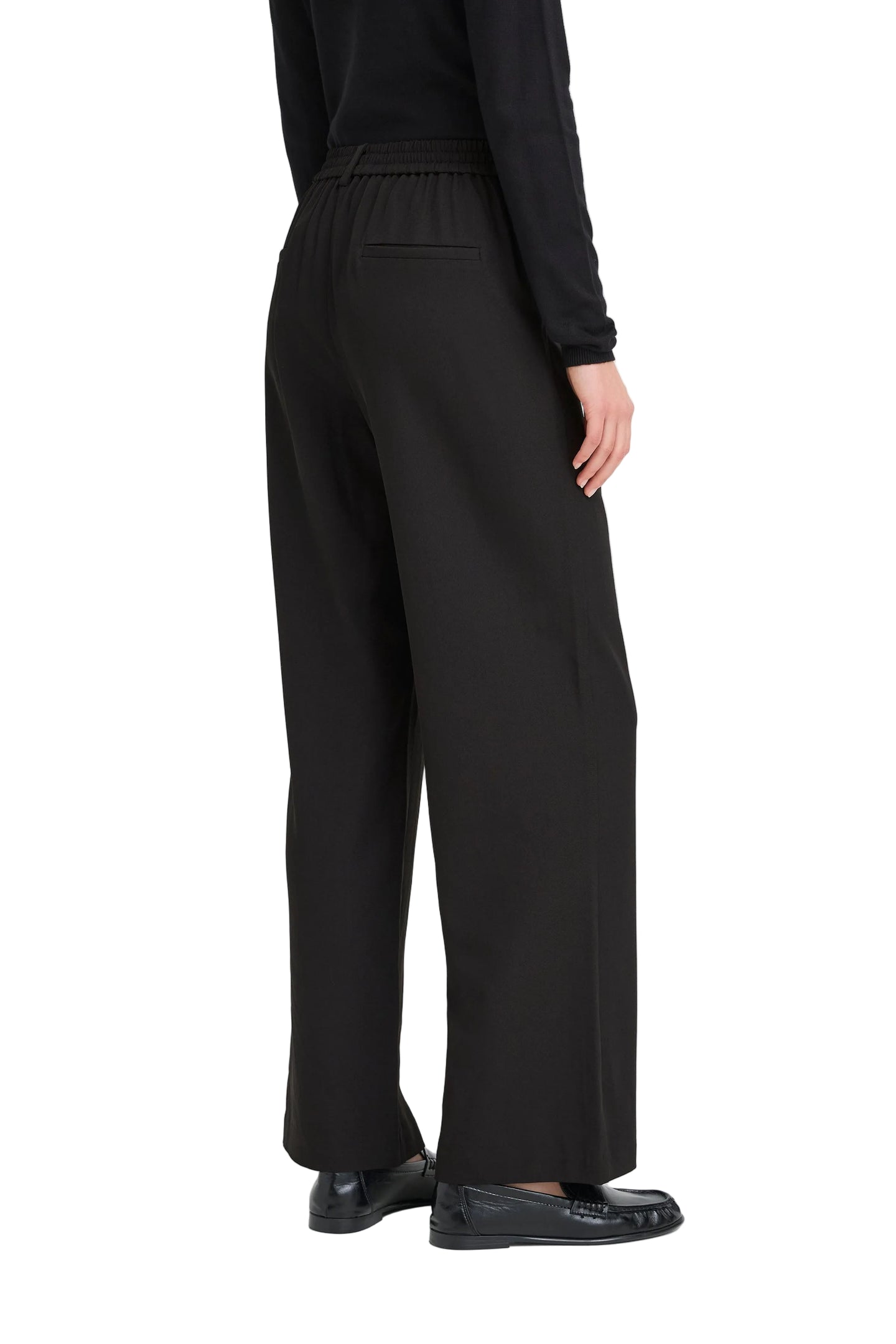 Ichi Womens Ihfava Wide Trousers Black