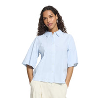 Ichi Womens Ihgaria Shirt Light Blue Stripe