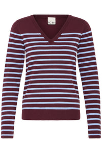 Ichi Womens Jumper IHLuls Zinfadel Allure Stripe