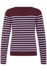 Ichi Womens Jumper IHLuls Zinfadel Allure Stripe