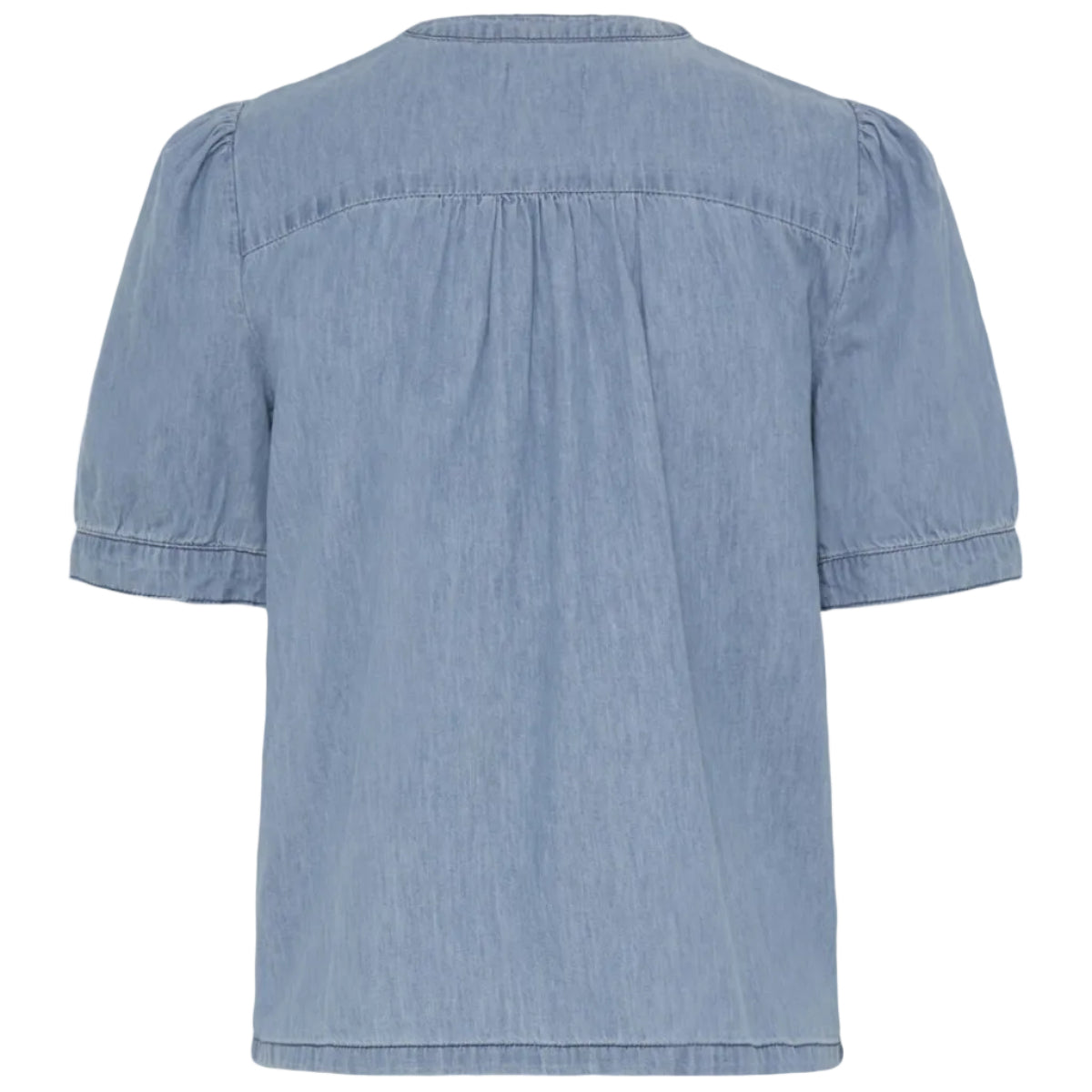 Ichi Womens Top Ancey Washed Medium Blue