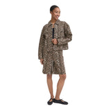 Ichi Womens Ihbrokes Casual Jacket Leopard