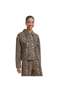 Ichi Womens Ihbrokes Casual Jacket Leopard