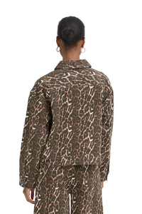 Ichi Womens Ihbrokes Casual Jacket Leopard