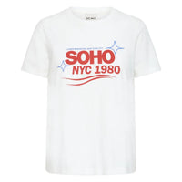 Ichi Womens T-Shirt Camino Cloud Dancer/Salsa