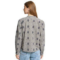 Ichi Womans Blouse IHEloza Birch/Dark Blue