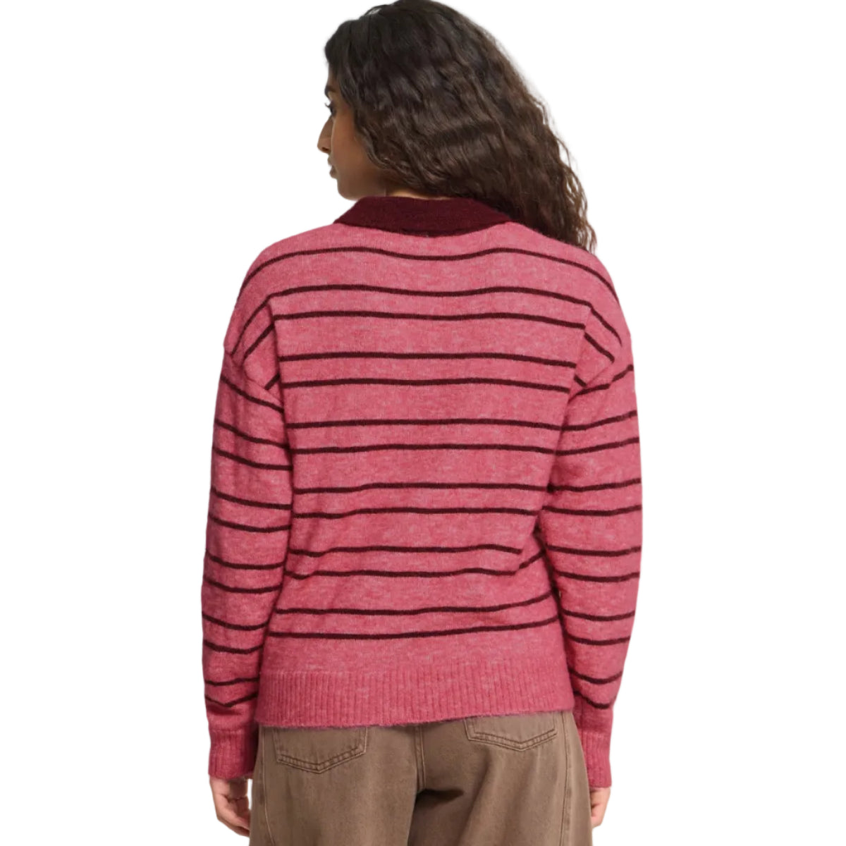 Ichi Womens Jumper IHSage Fruit Dove/Zinfadel