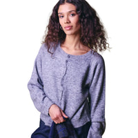 ICHI Womens Cardigan IHSage Alloy Melange