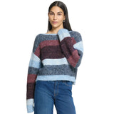Ichi Womens Jumper Zulu Zinfandel Blue Stripe