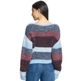 Ichi Womens Jumper Zulu Zinfandel Blue Stripe
