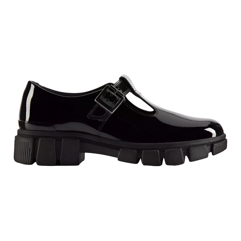 Clarks Girls Shoe Evyn Bar Y. Black Patent