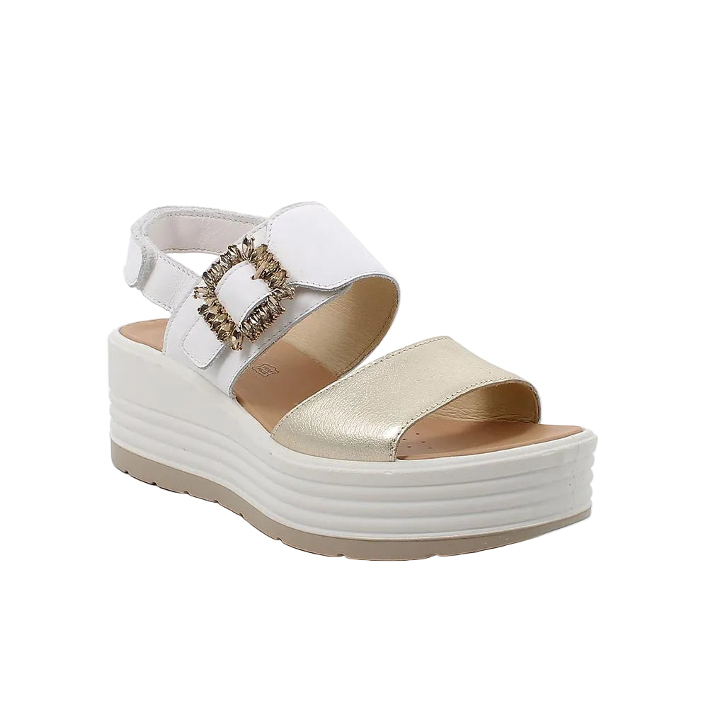 Igi&Co Womens Sandal 1164522 Platino/Bianco