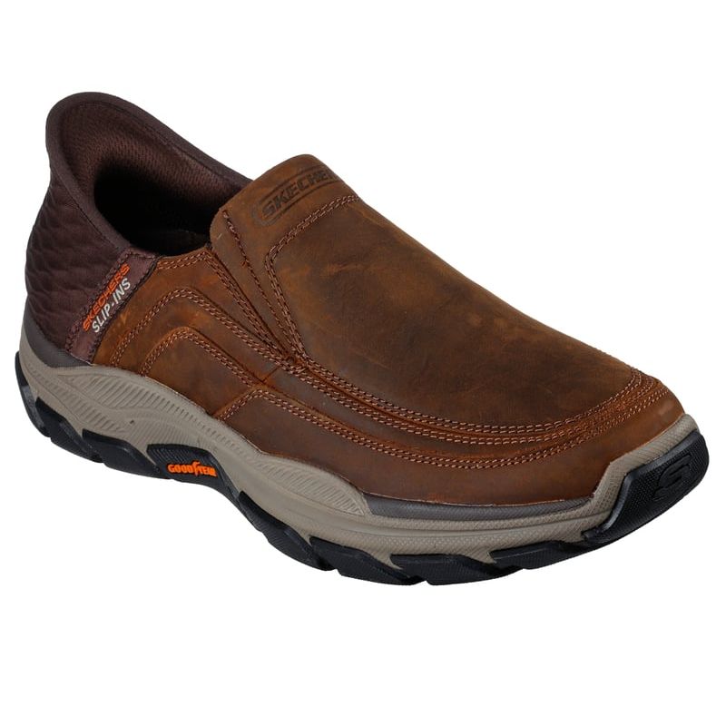 Skechers Mens Shoe Respected Elgin Dark Brown