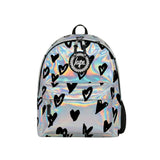 Hype Girls Holographic Scribble Hearts Backpack