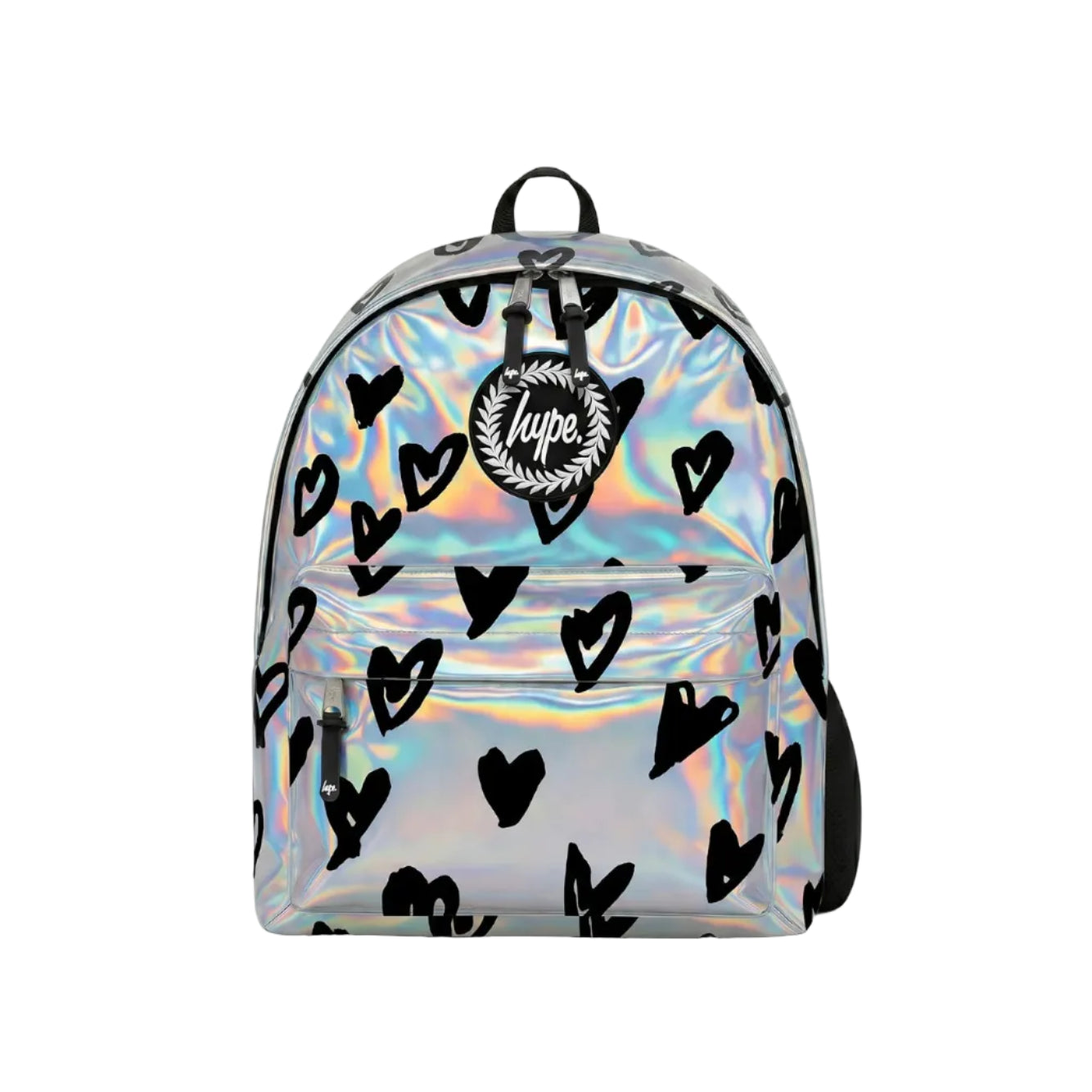 Hype Girls Holographic Scribble Hearts Backpack