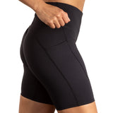 Brooks women's black shorts with drawstring